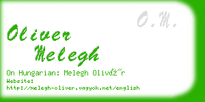 oliver melegh business card